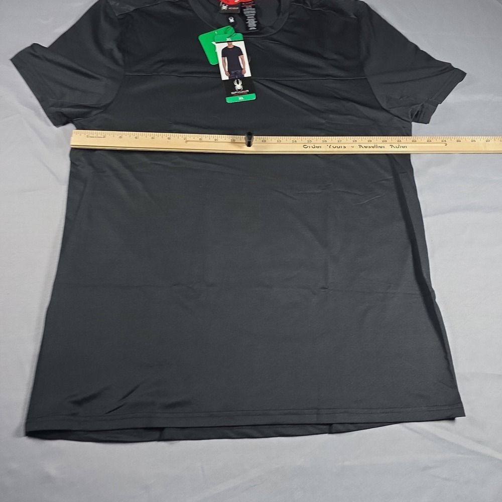 Spyder Active Shirt Mens Size XL Black Short Sleeve Performance - Picture 3 of 9